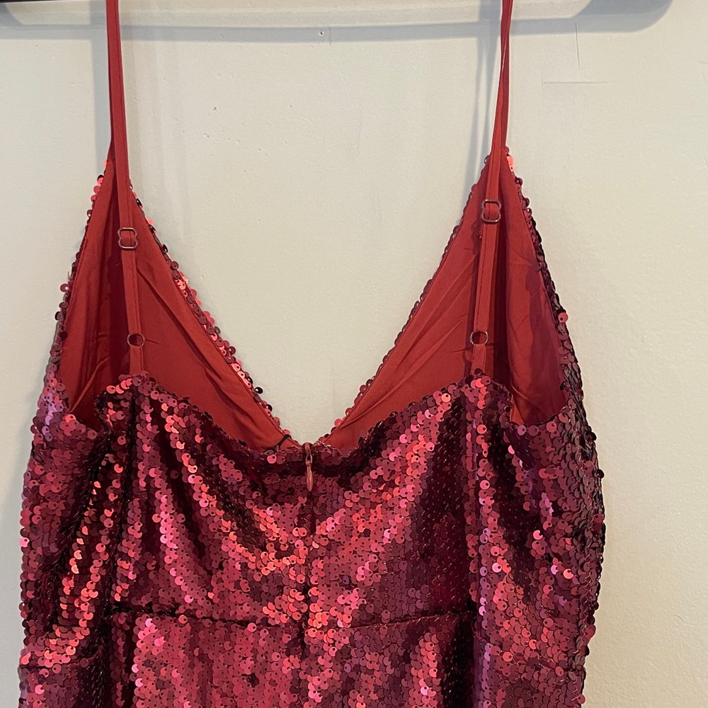 NWT Superdown Sanja Red Sequin Romper Size Large - Picture 6 of 8